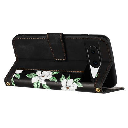 For Google Pixel 8a Phone Case Flower Pattern Stand Cover