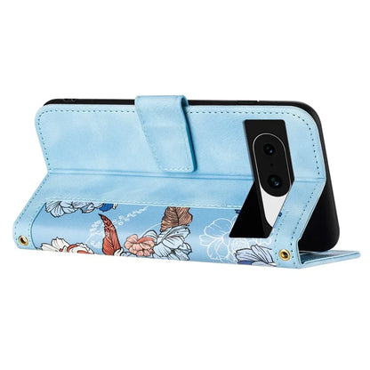 For Google Pixel 8a Phone Case Flower Pattern Stand Cover