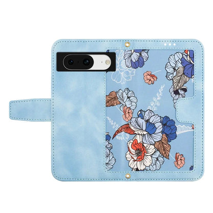 For Google Pixel 8a Phone Case Flower Pattern Stand Cover