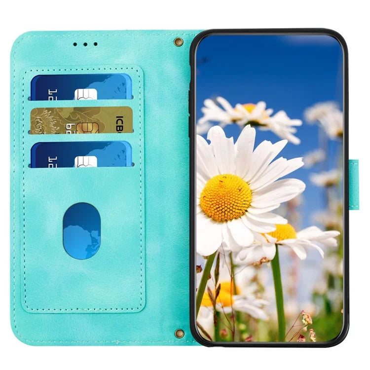 For Google Pixel 8a Phone Case Flower Pattern Stand Cover
