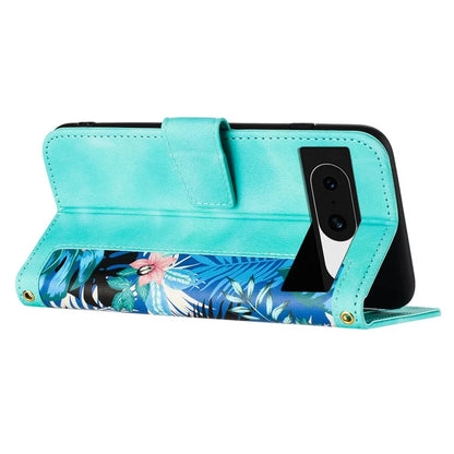 For Google Pixel 8a Phone Case Flower Pattern Stand Cover