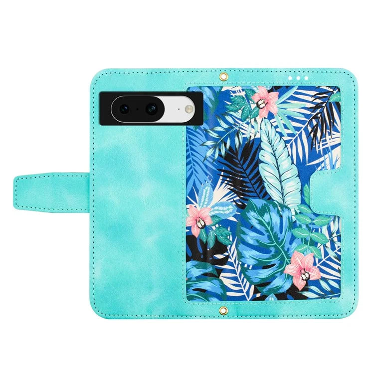 For Google Pixel 8a Phone Case Flower Pattern Stand Cover