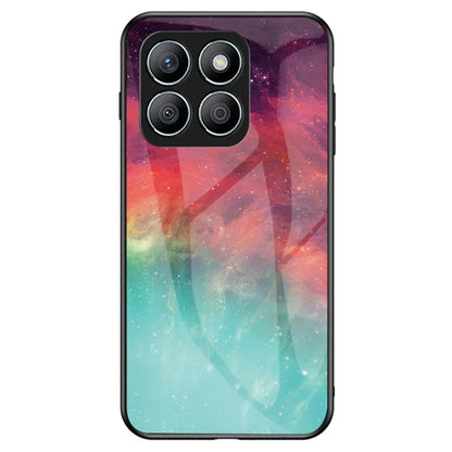 For Honor X8b 4G Tempered Glass Case PC+TPU Cover Starry Sky Pattern