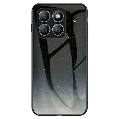 For Honor X8b 4G Tempered Glass Case PC+TPU Cover Starry Sky Pattern