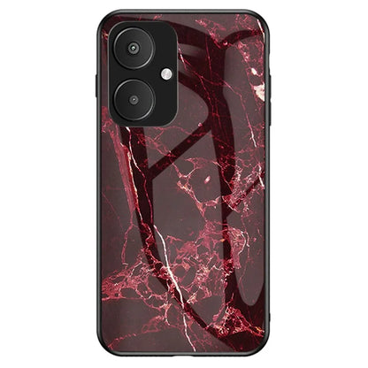 For Xiaomi Redmi 13C 5G Marble Pattern Case Tempered Glass+PC+TPU Cover