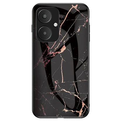 For Xiaomi Redmi 13C 5G Marble Pattern Case Tempered Glass+PC+TPU Cover