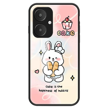 For Xiaomi Redmi 13C 5G Tempered Glass Case Cartoon Pattern Phone Cover