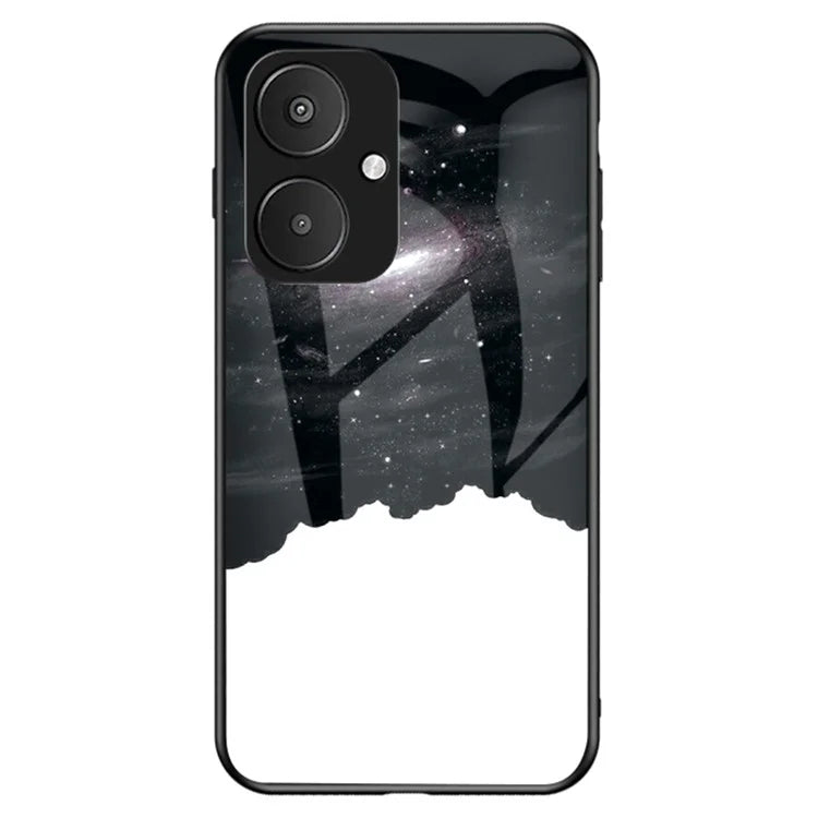 For Xiaomi Redmi 13C 5G Tempered Glass Phone Case Starry Sky Pattern