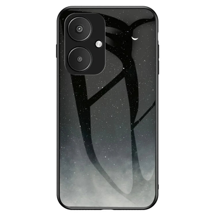 For Xiaomi Redmi 13C 5G Tempered Glass Phone Case Starry Sky Pattern