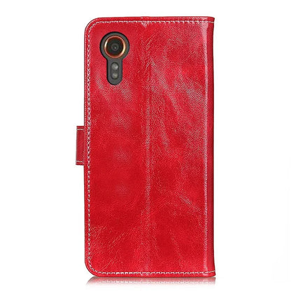 For Samsung Galaxy Xcover 7 Case Leather Retro Crazy Horse Texture Wallet Phone Cover