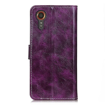 For Samsung Galaxy Xcover 7 Case Leather Retro Crazy Horse Texture Wallet Phone Cover