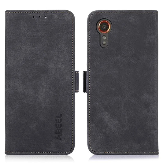 ABEEL For Samsung Galaxy Xcover 7 Leather Case Side Magnetic Clasp Phone Protector