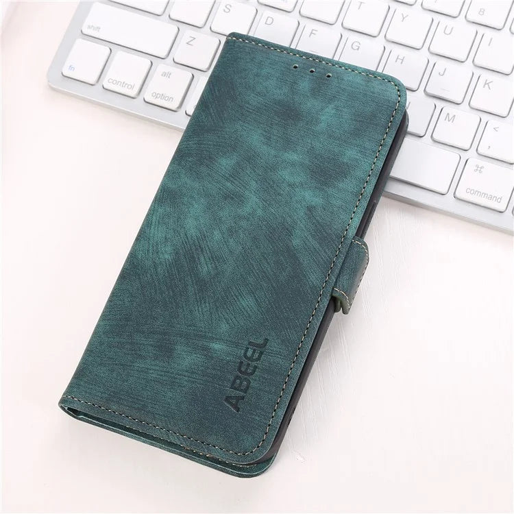 ABEEL For Xiaomi Redmi Note 13R Pro 5G Cell Phone Case Side Magnetic Clasp PU Leather Cover