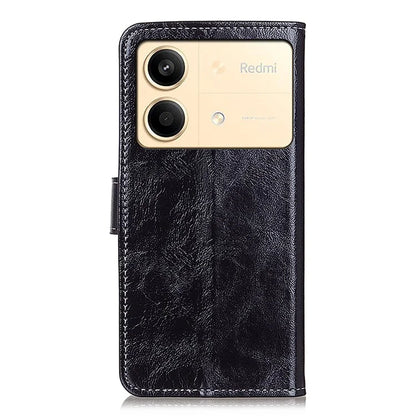 For Xiaomi Redmi Note 13R Pro 5G Magnetic Case Crazy Horse Texture Vintage Stand Cover