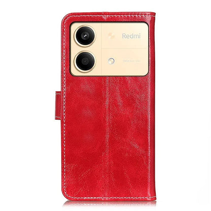 For Xiaomi Redmi Note 13R Pro 5G Magnetic Case Crazy Horse Texture Vintage Stand Cover