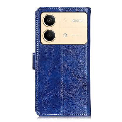 For Xiaomi Redmi Note 13R Pro 5G Magnetic Case Crazy Horse Texture Vintage Stand Cover