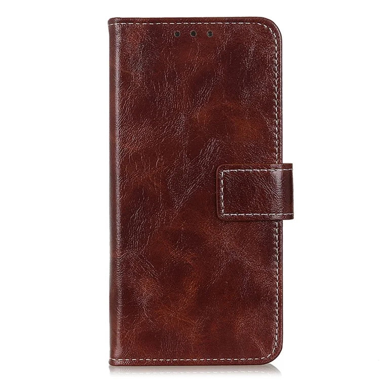 For Xiaomi Redmi Note 13R Pro 5G Magnetic Case Crazy Horse Texture Vintage Stand Cover
