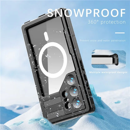 REDPEPPER IP68 Waterproof Case for Samsung Galaxy S24 Ultra Magnetic Clear Phone Cover
