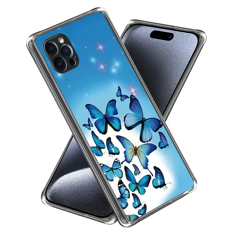 For iPhone 15 Pro Cell Phone Case Pattern Printing Soft TPU Back Cover