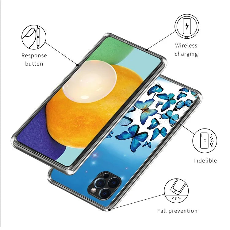 For iPhone 15 Pro Cell Phone Case Pattern Printing Soft TPU Back Cover