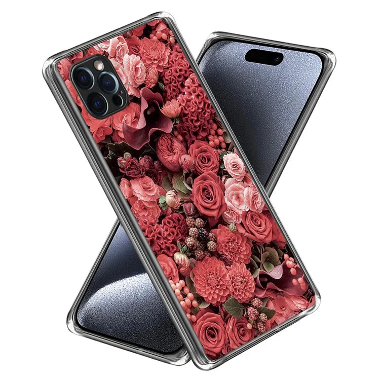 For iPhone 15 Pro Cell Phone Case Pattern Printing Soft TPU Back Cover
