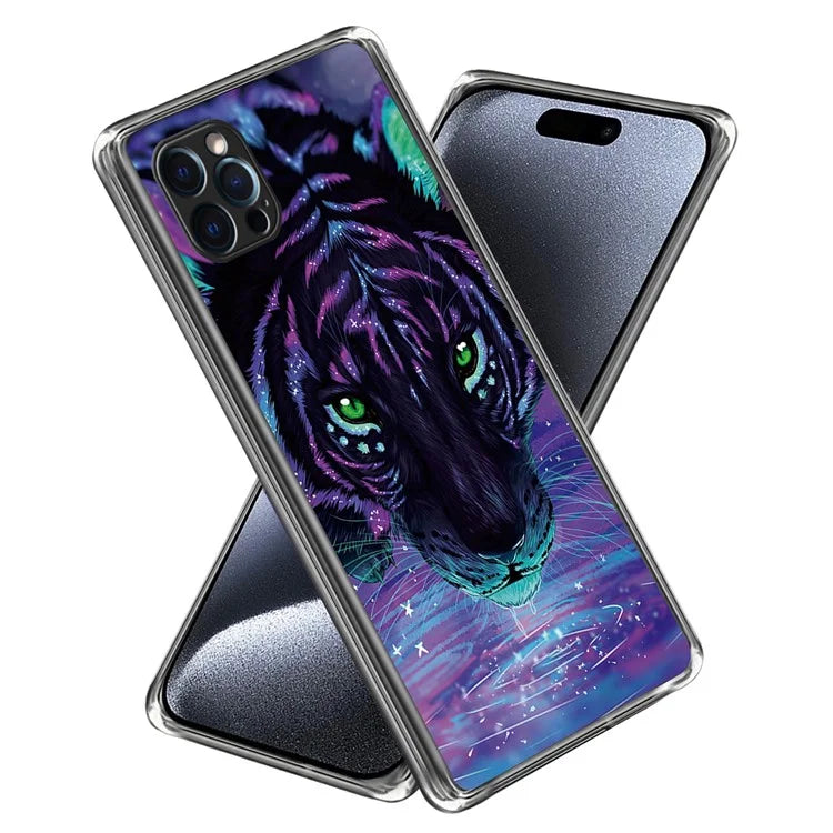 For iPhone 15 Pro Cell Phone Case Pattern Printing Soft TPU Back Cover