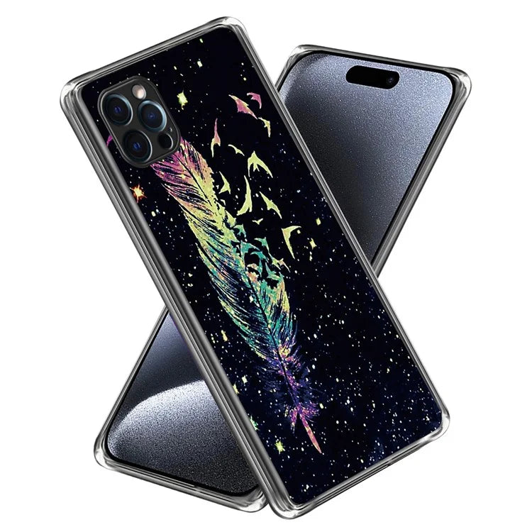 For iPhone 15 Pro Cell Phone Case Pattern Printing Soft TPU Back Cover