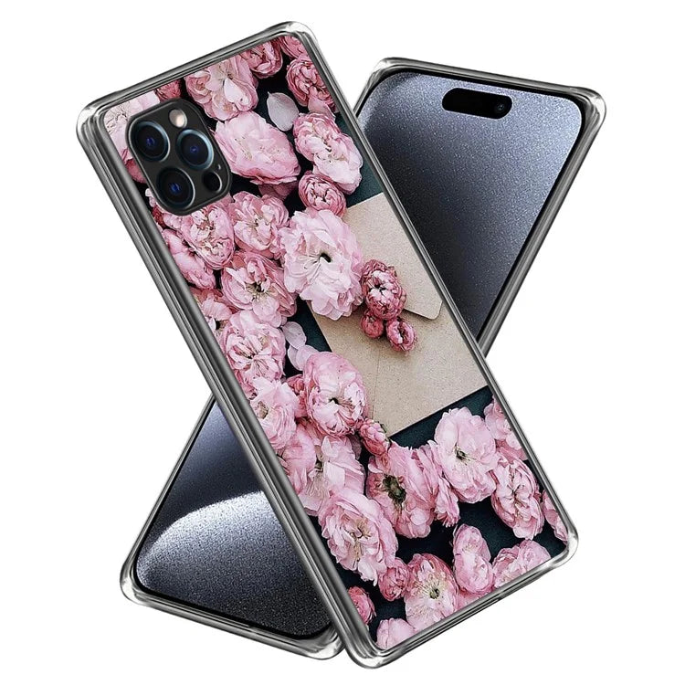 For iPhone 15 Pro Cell Phone Case Pattern Printing Soft TPU Back Cover
