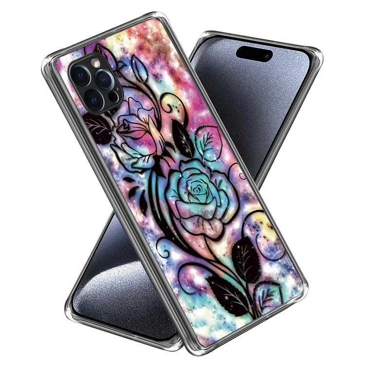 For iPhone 15 Pro Cell Phone Case Pattern Printing Soft TPU Back Cover