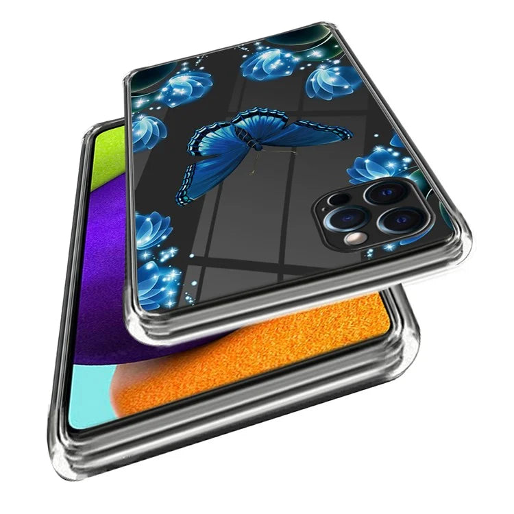 For iPhone 15 Pro Max Cell Phone Case Soft TPU Back Shell with Pattern Printing