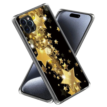 For iPhone 15 Pro Max Cell Phone Case Soft TPU Back Shell with Pattern Printing