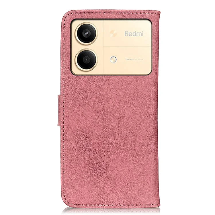 KHAZNEH For Xiaomi Redmi Note 13R Pro 5G Phone Case Cowhide Texture PU Leather Cover