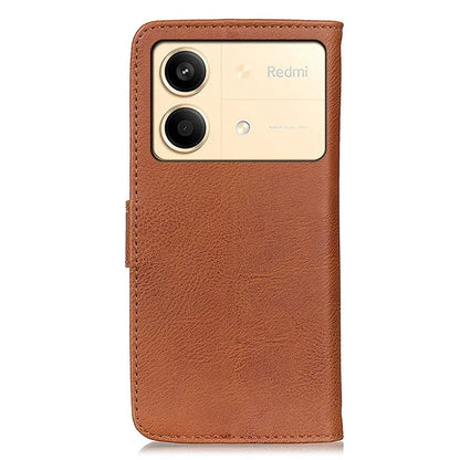 KHAZNEH For Xiaomi Redmi Note 13R Pro 5G Phone Case Cowhide Texture PU Leather Cover