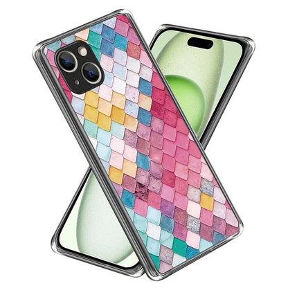 For iPhone 15 Cell Phone Case TPU Pattern Printing Design Protective Shell