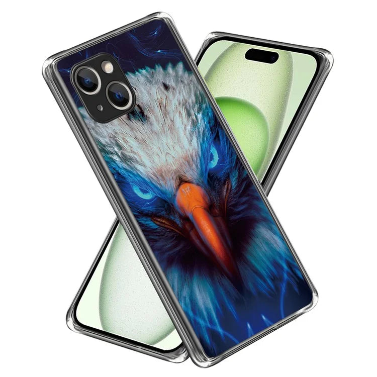 For iPhone 15 Cell Phone Case TPU Pattern Printing Design Protective Shell