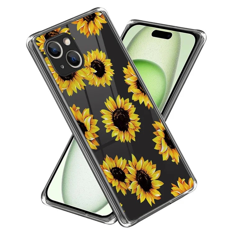 For iPhone 15 Cell Phone Case TPU Pattern Printing Design Protective Shell