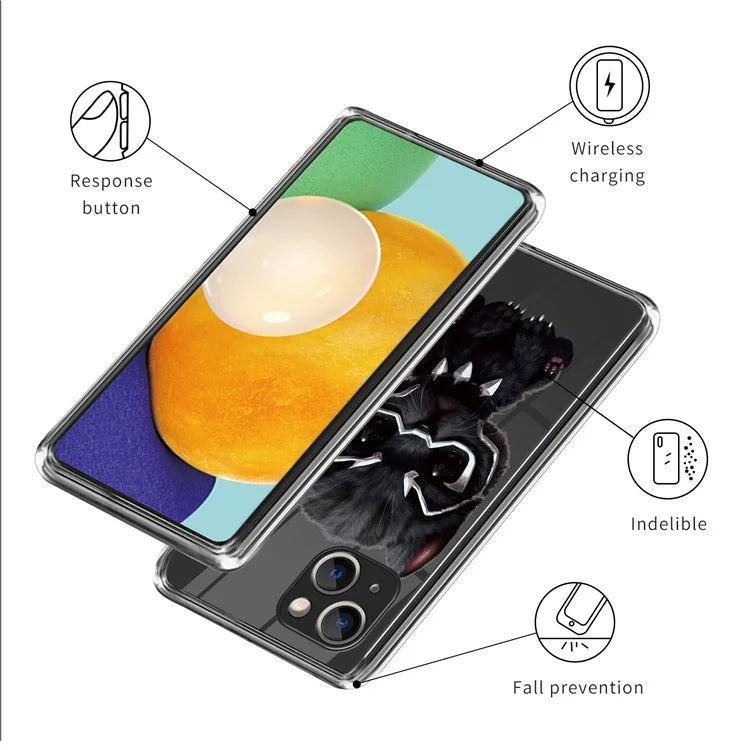 For iPhone 15 Cell Phone Case TPU Pattern Printing Design Protective Shell