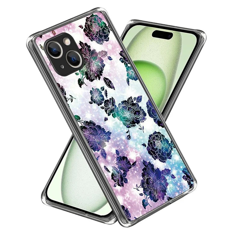 For iPhone 15 Cell Phone Case TPU Pattern Printing Design Protective Shell