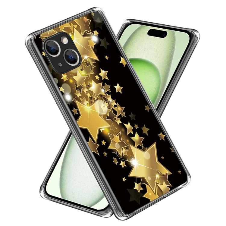 For iPhone 15 Cell Phone Case TPU Pattern Printing Design Protective Shell