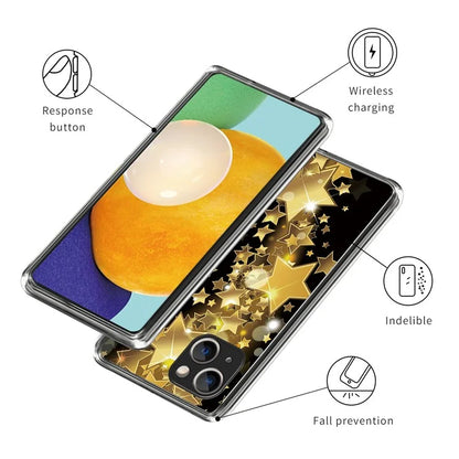 For iPhone 15 Cell Phone Case TPU Pattern Printing Design Protective Shell