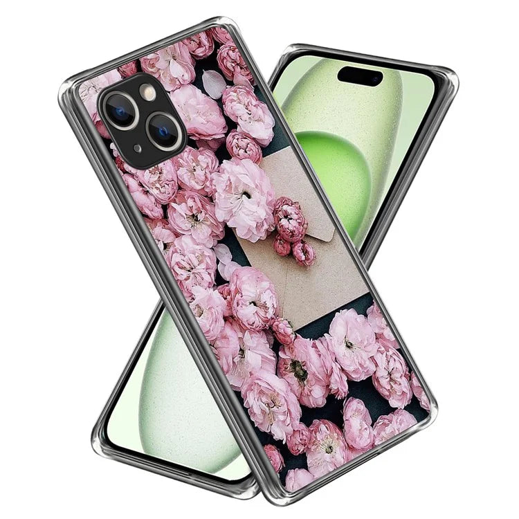 For iPhone 15 Cell Phone Case TPU Pattern Printing Design Protective Shell