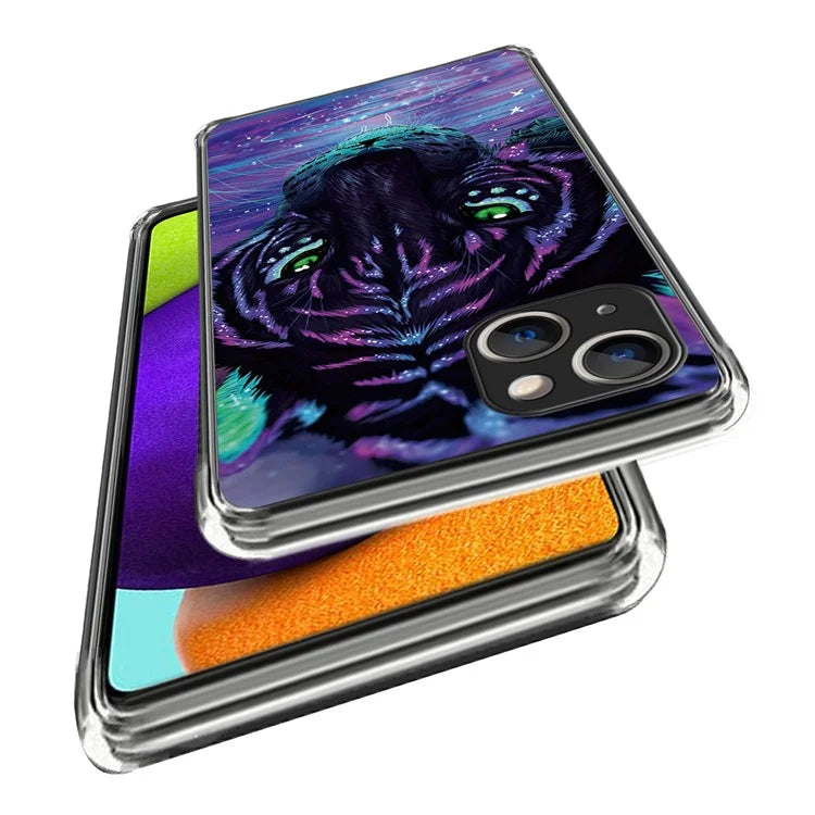 For iPhone 15 Plus Case Soft TPU Pattern Printing Smart Phone Cover