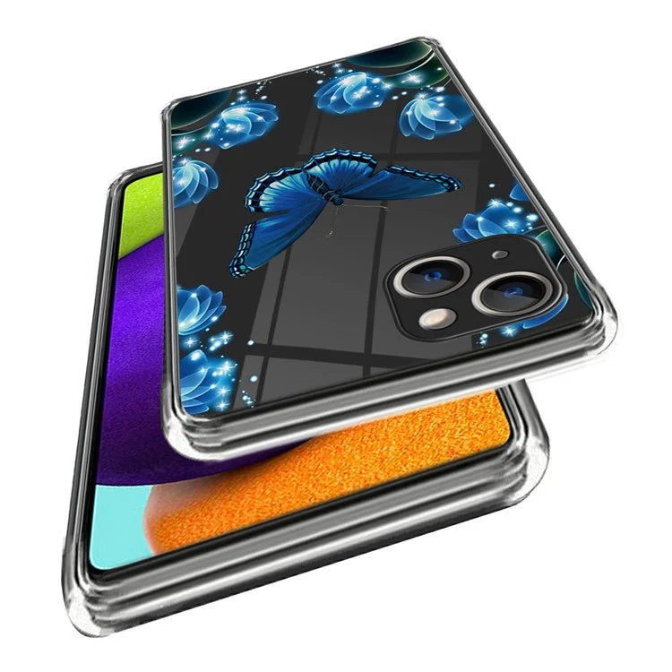 For iPhone 15 Plus Case Soft TPU Pattern Printing Smart Phone Cover