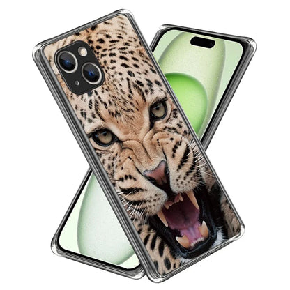 For iPhone 15 Plus Case Soft TPU Pattern Printing Smart Phone Cover