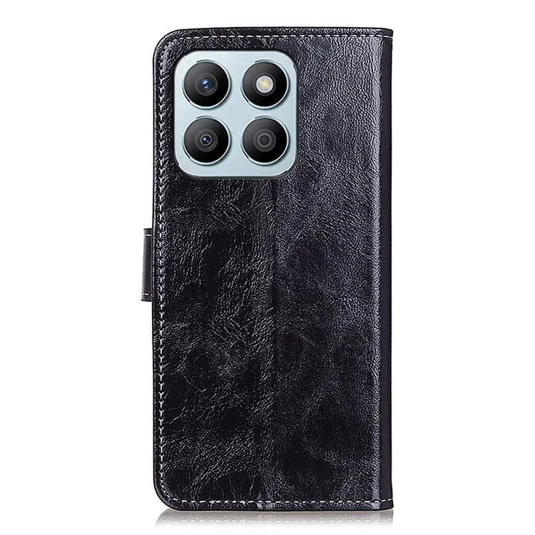 For Honor X8b 4G Magnetic Phone Case Retro Crazy Horse Texture Card Slots Cover