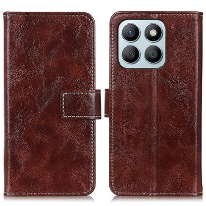 For Honor X8b 4G Magnetic Phone Case Retro Crazy Horse Texture Card Slots Cover