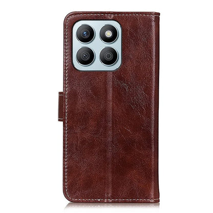 For Honor X8b 4G Magnetic Phone Case Retro Crazy Horse Texture Card Slots Cover