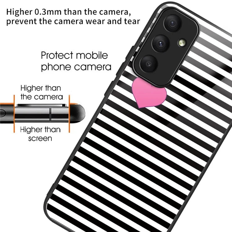 For Samsung Galaxy A05s 4G Case Pattern TPU+Tempered Glass Phone Protector
