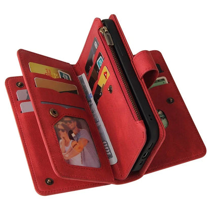 KT Multi-Functional Series-2 For Xiaomi 14 Pro Case Zipper Pocket Leather Phone Cover