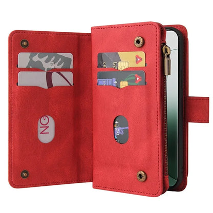 KT Multi-Functional Series-2 For Xiaomi 14 Pro Case Zipper Pocket Leather Phone Cover